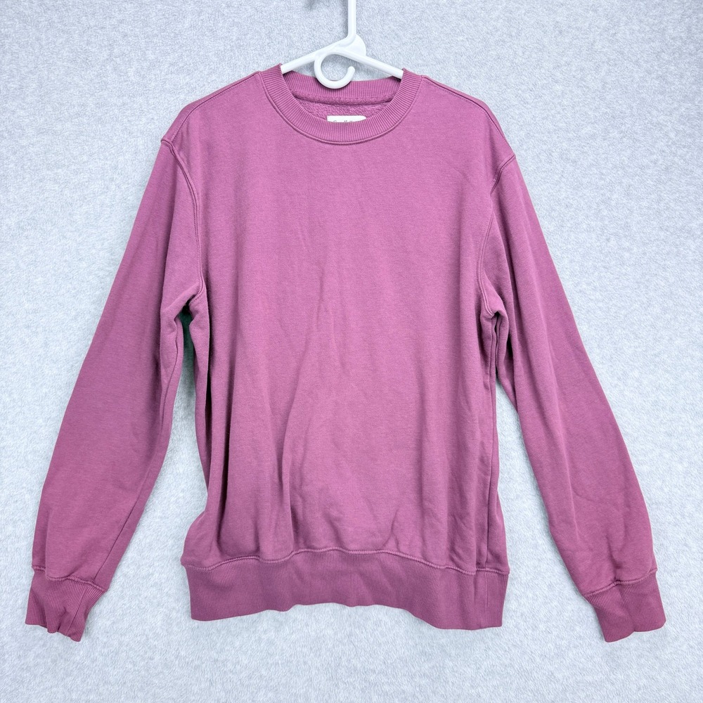Goodfellow & Co Sweatshirt Women L Pink Crewneck Long Sleeve Pullover Basics